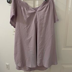 Purple maternity blouse